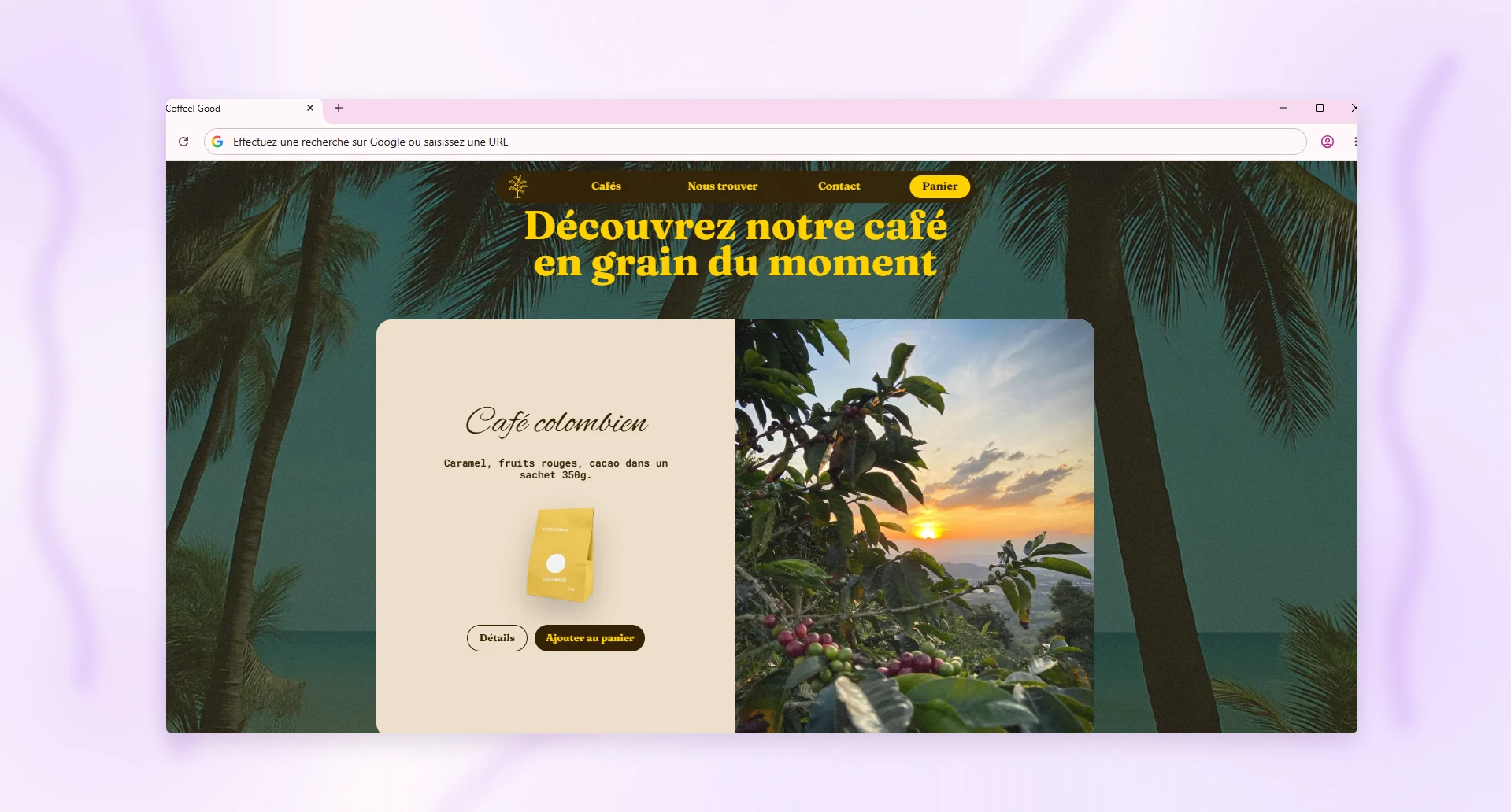 Aperçu du site Coffeel Good